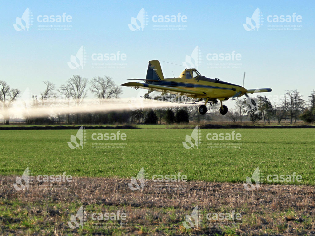 avion pulverizador maquinaria aérea glifosato