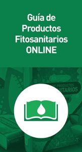 Fondo e icono del modulo de Guia de Productos Fitosanitarios Online