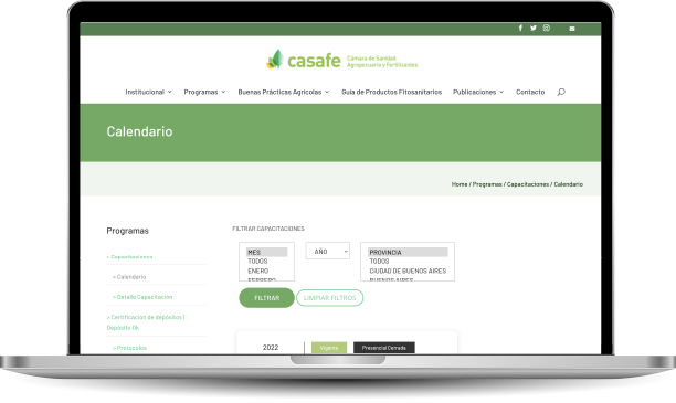 nuevo calendario de capacitaciones Casafe nuevo calendario de capacitaciones Casafe